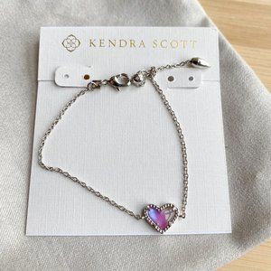 Kendra Scott Watercolor Ari Heart Bracelet Silver